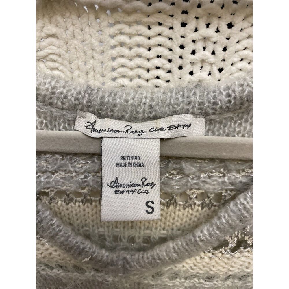 American Rag Womens Lace Hem Sweater Hi-lo Tunic Knit Top, S Coquette Soft - Picture 2 of 7